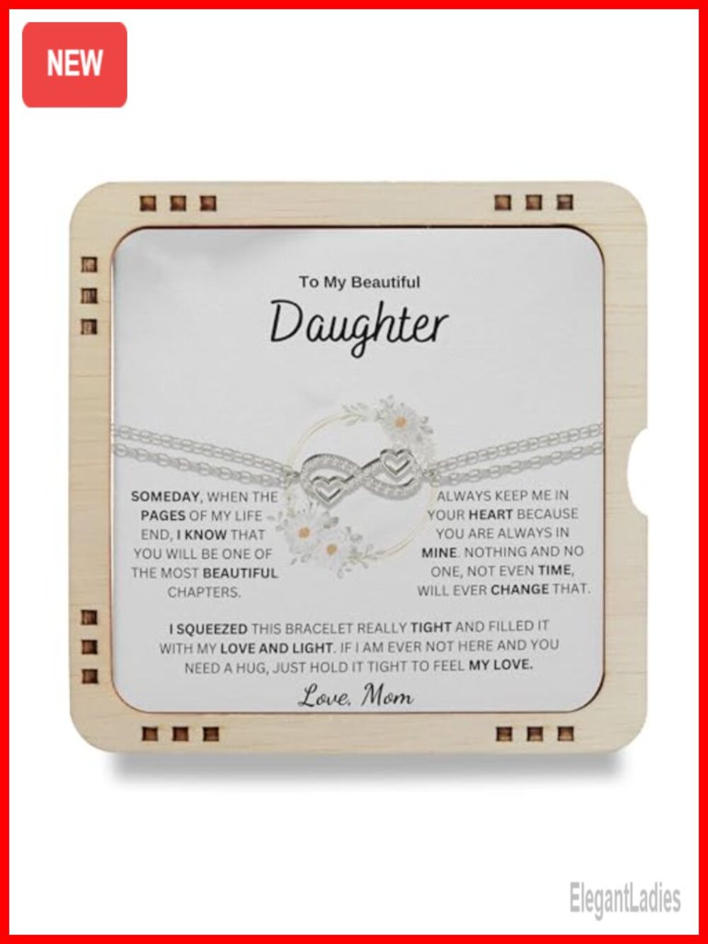 925 Sterling Silver Infinity Bracelet with 18K Gold Plated, Message Card, Gift